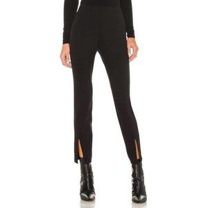 THEORY Womens XL Black Scuba Slit Legging Cropped Pants